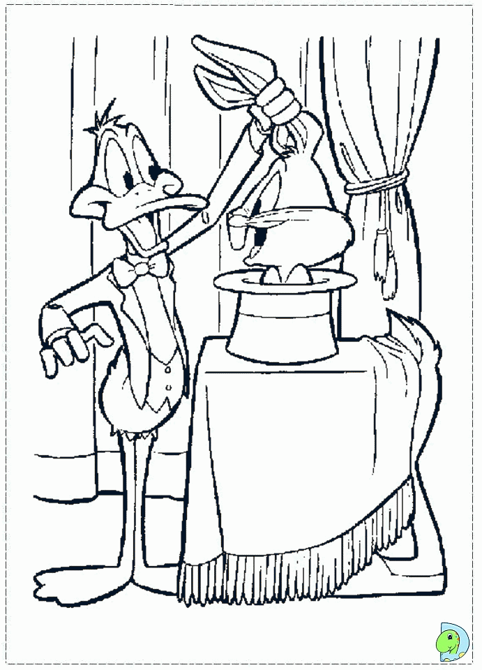 Plansa de colorat cu Daffy Duck 24 17